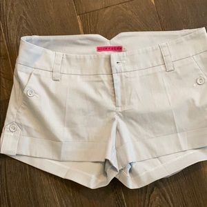 Alice and Olivia blue and white shorts